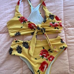 Yellow swimsuit
